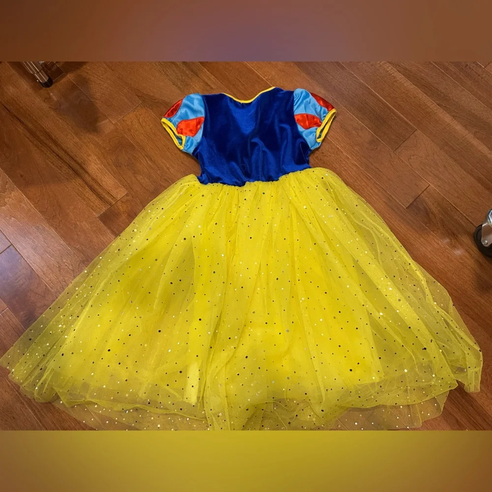 Vibrant Fairy Tale Dress - Blue, Yellow, and Red